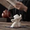 2pcs Ceramic Samurai Figurine Incense Burners Traditional Japanese Style Candles, Multipurpose Home Decor for Tea Ceremonies, Altar Display