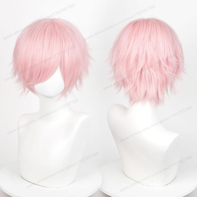 Anime 30cm Short Straight Cosplay Wig Black White Green Brown Purple Blue Gray Red Gold Man Women Heat Resistant Synthetic Hair