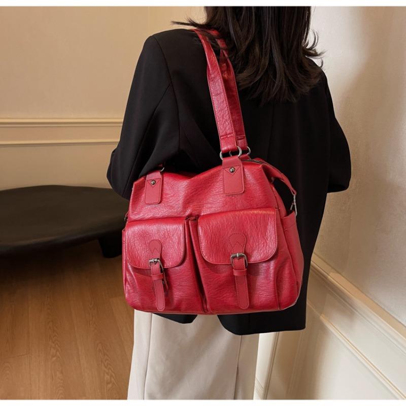 Large capacity bag women's autumn and winter new fashion shoulder handbag casual versatile messenger tote bag