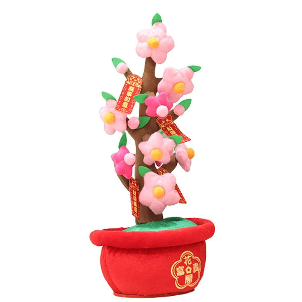 Peach Blossom Tree Pot Realistic Peach Fruit Tree Simulation Plush Orange Tree Potted Orange Tree