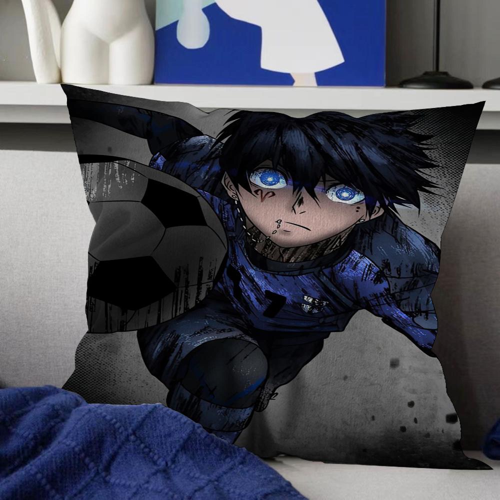 Blue Lock Anime Pillowcase Toon Gift Cushion Cover Bedroom Home Sofa Chair Seat Decor Pillow Case
