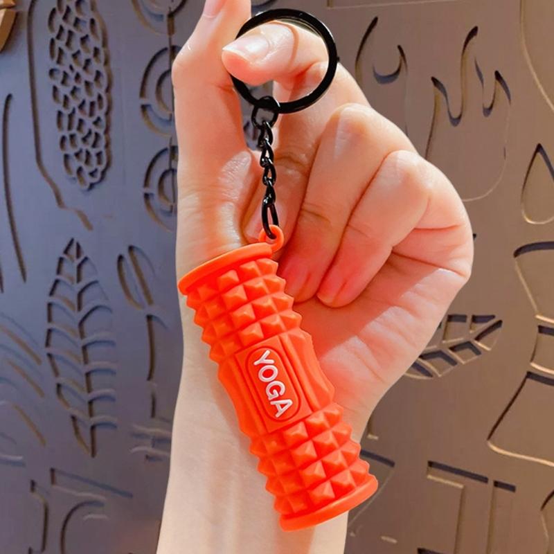 Mini Yoga Schaumstoffrolle Schlüsselanhänger Für Fitnessstudio-Enthusiasten Und Yoga-Liebhaber Robustes PVC-Material Yoga Ausrüstungszubehör