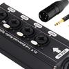 6.5mm 3Pin Balanced Sound Splitter 1 Input 4 Output Splitter for Transmission Studio Equipment Extender Installation