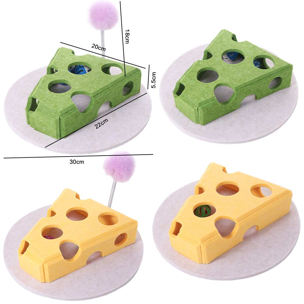 Felt Cat Puzzle Toy Interactive Cat Hole Digging Toy Funny Teasing Cat Box Educational