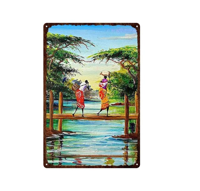 Morocco Hawaii Africa Sunset Scenery Metal Sign Vintage Travel Poster Hot Sale Wall Art Decoration Retro Iron Painting Tin Pl