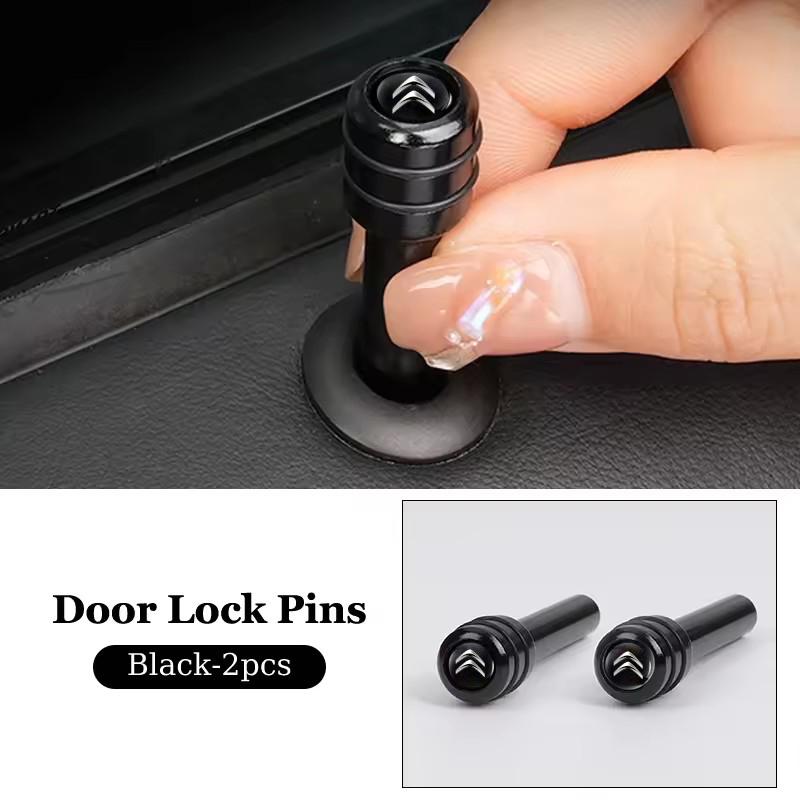 2/4pcs Aluminum Alloy Car Styling Door Security Lock Pins Rods Knobs for Citroen C3 C4 C5 Berlingo Aircross Auto Accessories HT6
