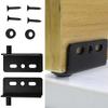 2pcs Pivot Hinges Black Concealed Shaft Door Hinge With Bushing HeavyDuty For Wood Door Cabinet Furniture Cabinet Wardrobe