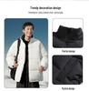 Men's High-Quality Winter Down Jacket: Warm Business Style with Thickened Stand Collar for Teens and Adults.