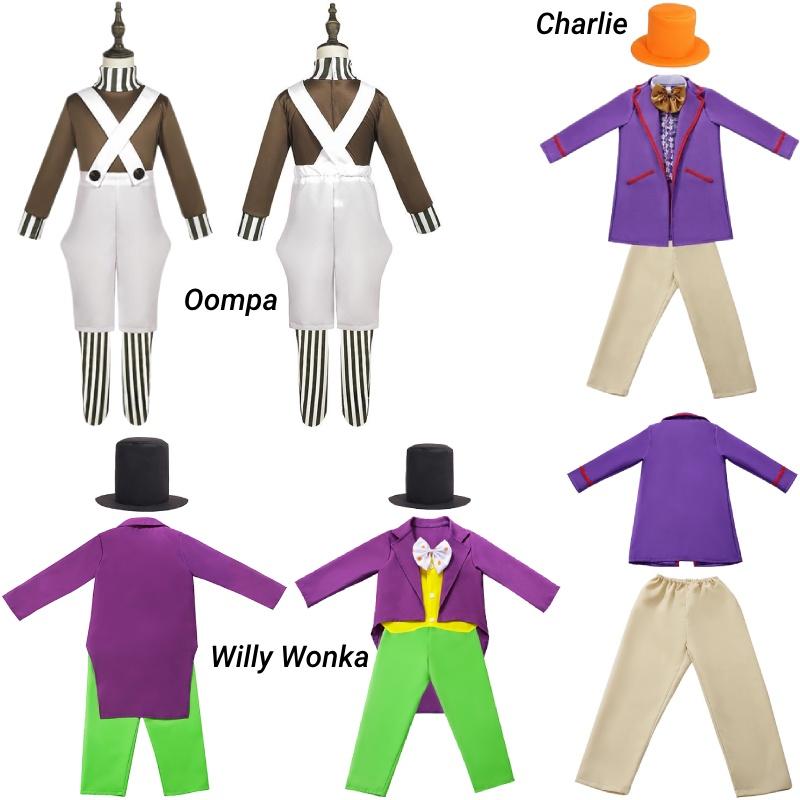 Charlie und die Schokoladenfabrik Halloween Willy Wonka Oompa Cosplay Kostüm Bühnenoutfit