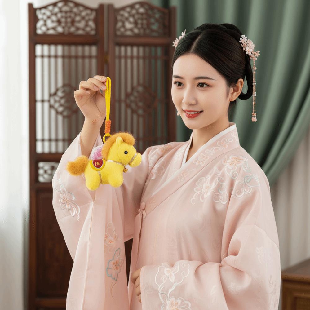 Mascot Dolls Plush Horse Doll Pendant Creative Zodiac Pony Figurine  Home Decoration