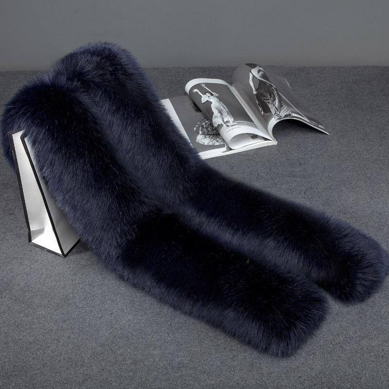 Fashionable and Versatile Fur Long Scarf for Winter Warm Fur Scarf with Fur Collar Imitation Rabbit Fur Fox Fur Ladies Scarf