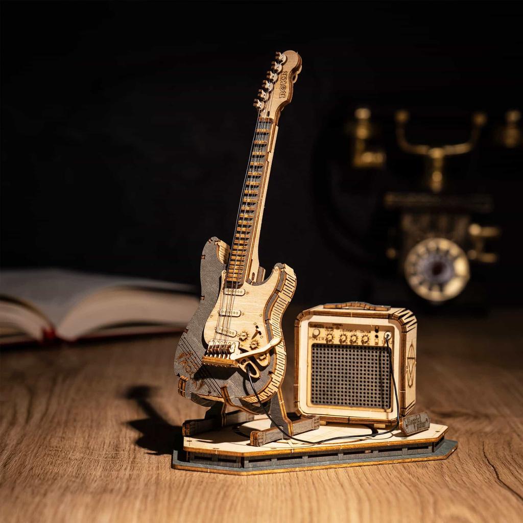 ROBOTIME ROKR Guitar Model 3D Wooden Puzzle TG605K