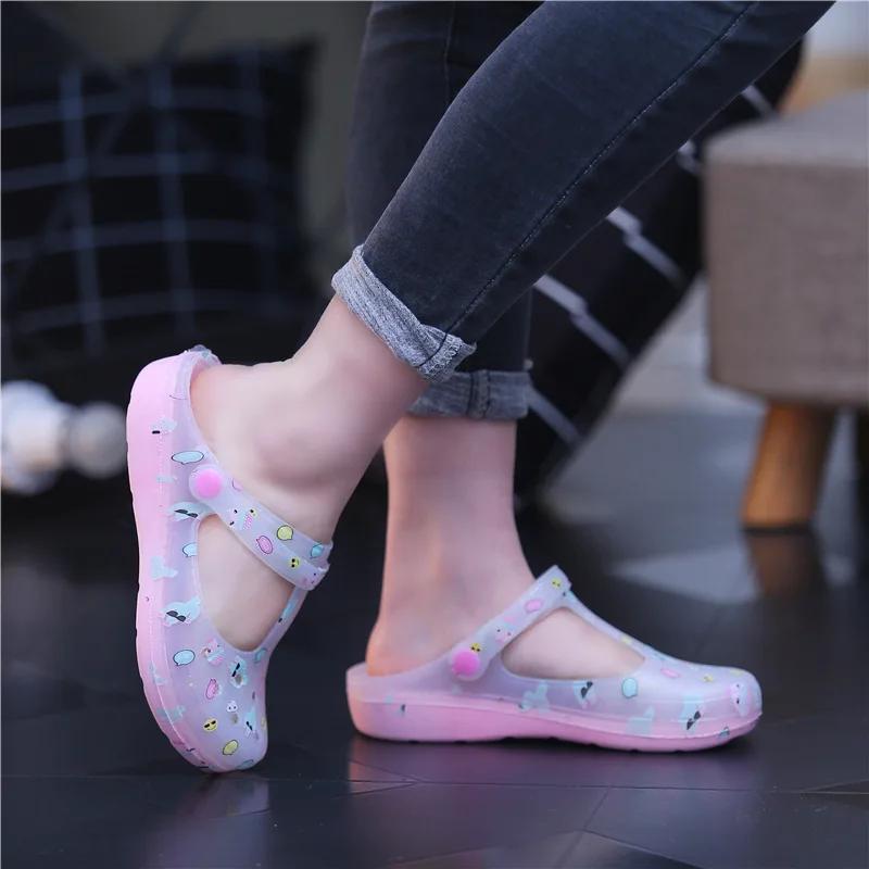 Brand Casual Slipper Woman Breathable PVC Sandals Plus Size  New Style Summer Jelly Shoes Flat Simple Women Sandals Fashion