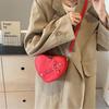 2024 Shoulder Bags Heart Shape Rivet Crossbody Bag Leather Phone Bag for Girl Women