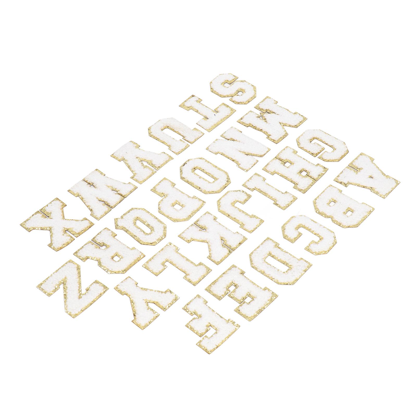 

26 шт. нашивок с буквами A-Z, белые нашитки с буквами, сделай сам, персонализированные, декоративные, ремонтные, вышитые