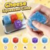 Super Soft Cheese Squeezed Cube Moldable Fidget Toy Kids Toy Cheese Squishy Toy  Home Decoration