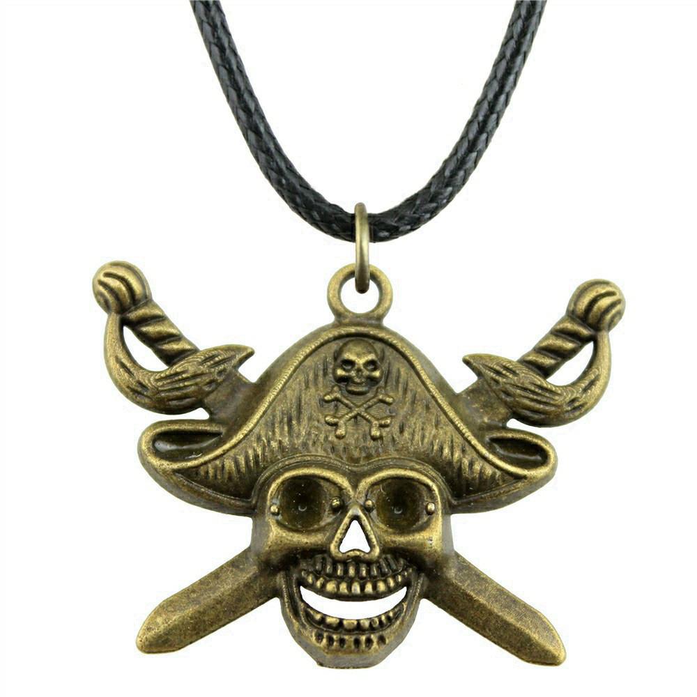 45cm Necklace Leather Chain Big Skull Halloween Kids' Jewelry Materials QN064