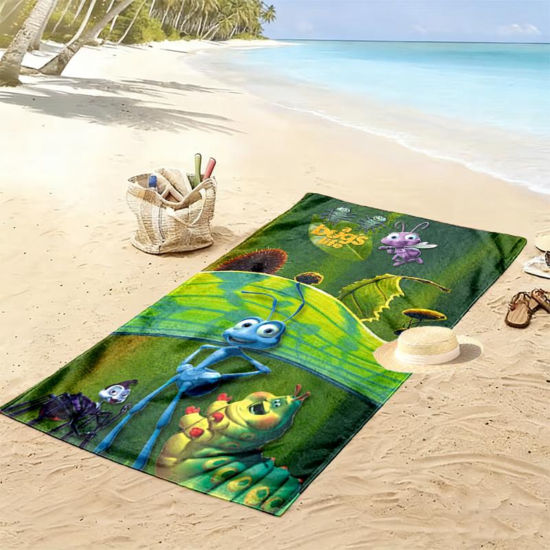 A Bug's Life Print Beach Towel, Large Soft Quick Dry Towel for Beach Camping Swimming