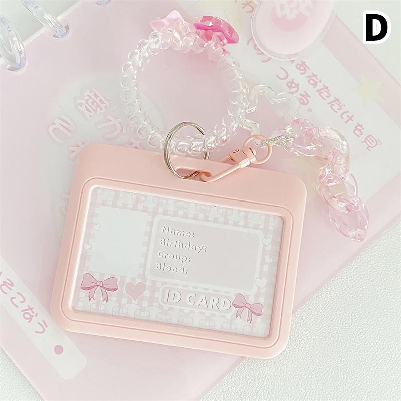 Ins Cute Card Holder Photo Card Cover Kpop Keychain Idol Protection Case Campus Card Bus Card Holders Bank Id Holders