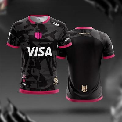 Ομάδα Esports Valorant KRU 5ο Επέτειος Φανέλα Ανδρική και Γυναικεία Κοντομάνικη T-Shirt με Στρογγυλή Λαιμόκοψη VCT Pro League Φανέλα Προπόνησης