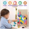 Wooden Tetris Puzzle Toy Game 3D Montessori Building Blocks Educational Puzzle Brain Training Tim...