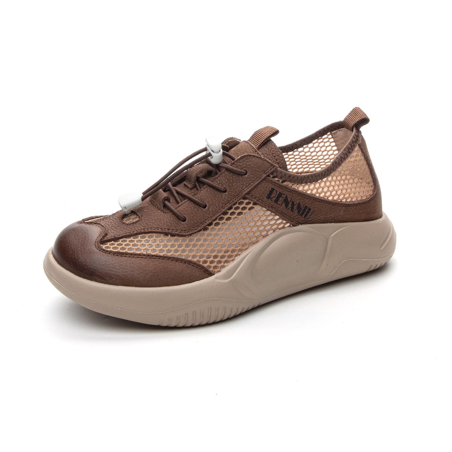 

Женские мягкие туфли-лодочки из воловьей кожи с толстой подошвой, весна/лето 2025 г. 37 темно-коричневого