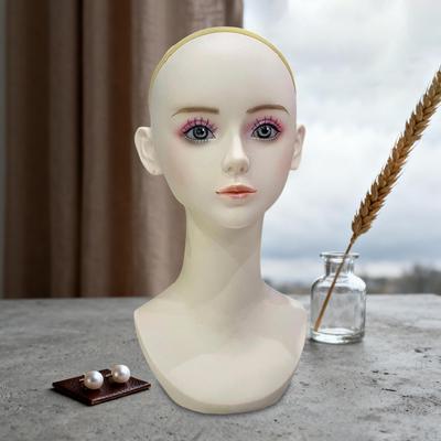 Suport de afișare cap manechin 40cm Suport Mannequin realist pentru ochelari Colier Pălărie