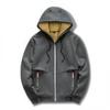 Lamb Wool Autumn Winter Men's Hoodie New Trendy Stylish Solid Color Jacket Fleece Lined Thickened Clothing