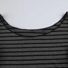 Maglietta Basic Giapponese Slim a Maniche Lunghe a Righe Spalla Scoperta Girocollo Stile Street Coreano Primavera Autunno Y2K Grigia da Donna