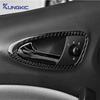 Real Soft Carbon Fiber Sticker For Seat Ibiza 6j 2009 2010 2011 2012 2013 2014 LHD RHD Car Inner Door Handle Panel Accessories