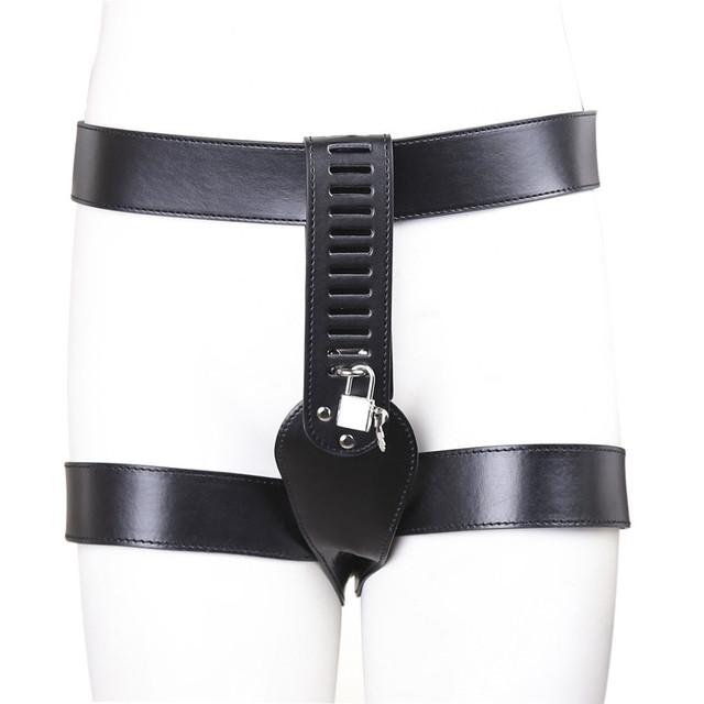 Male Chastity Pants Sexy Lingerie Panties Harness Leather Thong Underwear Bdsm Bondage Restraint Erotic Sex Toys for Women Men