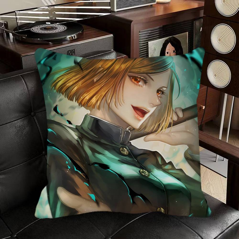 Kugisaki Nobara Anime Pillow Case Square Pillow Bedroom Sofa Leisure Comfort Cushion Car Home Decoration
