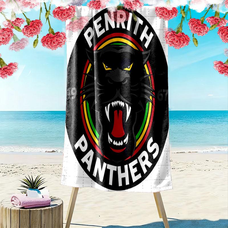 Penrith Panthers Strong Print Beach Towel, Large Soft Quick Dry Towel for Beach Camping Swimming
