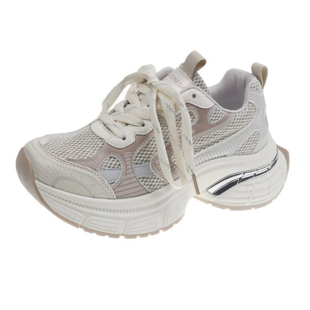 2025 Summer New Women's Mesh Ins Dad Shoes Chunky Sole Versatile Athletic Shoes Casual Street Style Sneakers