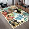 Retro Spirited Away Muster Quadratischer Teppich, Läufer, Teppich für Wohnzimmer Schlafzimmer Sofa Spielzimmer Dekor, Rutschfeste Fußmatte