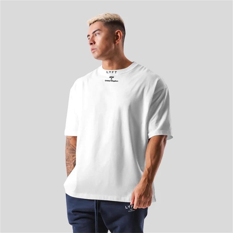 LYFT Men's Classic Logo Pure Cotton Short Sleeve T-Shirt - Ideal for Fitness, Running, and Casual Wear