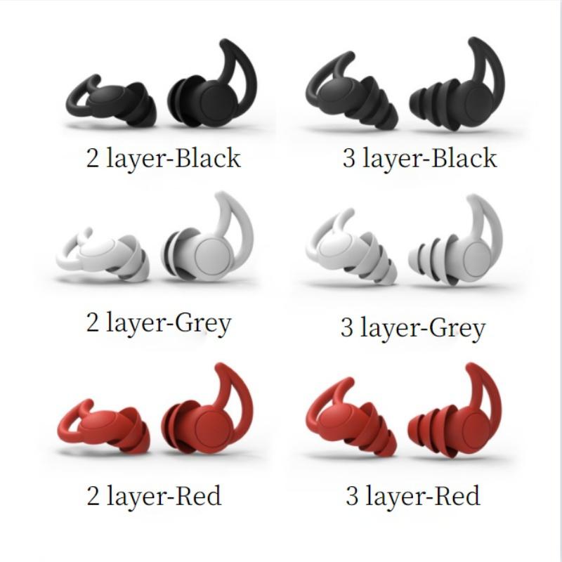Silikon Schlaf-Ohrstöpsel Schallisolierung Gehörschutz Ohrstöpsel Anti-Lärm-Stöpsel für Reisen Silikon Weiche Geräuschreduzierung
