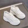 Hollow mesh dad shoes new thick-soled heightened and breathable casual sports shoes in autumn