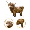 Garden Statue Highland Cow Figurine Collectible Creative Modern Yard Art Decor Tabletop Ornament for Garden Bookshelf Bedroom