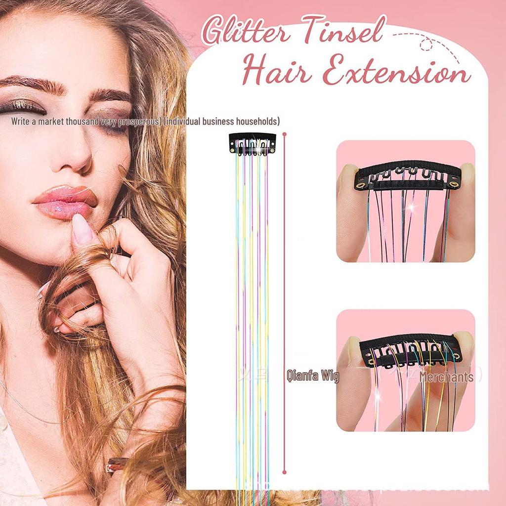 Χρυσές επεκτάσεις μαλλιών με πούλιες - Μεταλλικά κλιπ κορδέλας ευρωπαϊκού και αμερικανικού τύπου για περούκες πάρτι