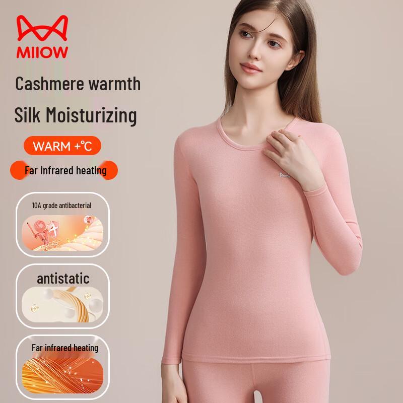Miiow Women's Silk & Cashmere Thermal Underwear Set