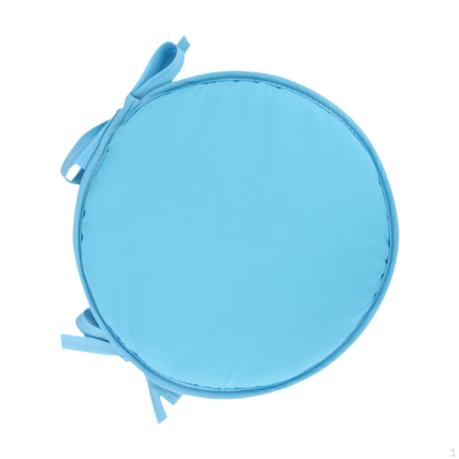 Круглая подушка для стула удобная для обеденной зоны садовой мебели сиденья для чая Blue 30 cm 628₽