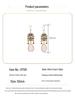 Retro National Trend Cloisonné Enamel Earrings with Southern Red Agate and White Jade for Hanfu Costumes