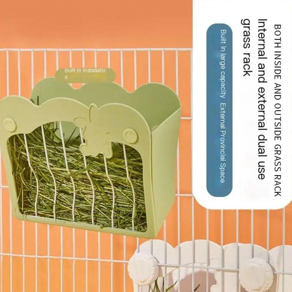 Large Capacity Rabbit Hay Manger Hanging Small Animal Food Feeder Rack New Rabbit Grass Feeder