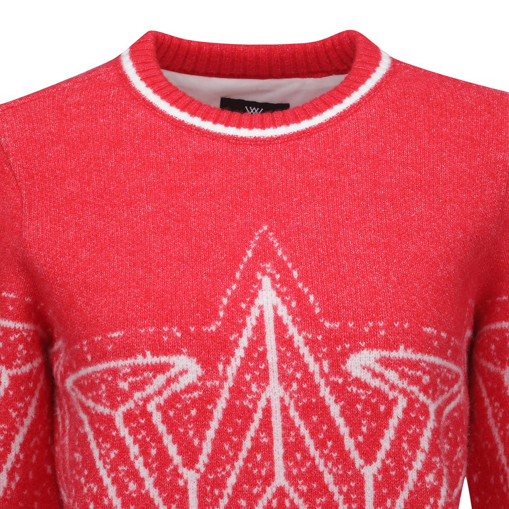 ANEW GOLF Women Wi Fuzzy Logo Point Sweater_Re