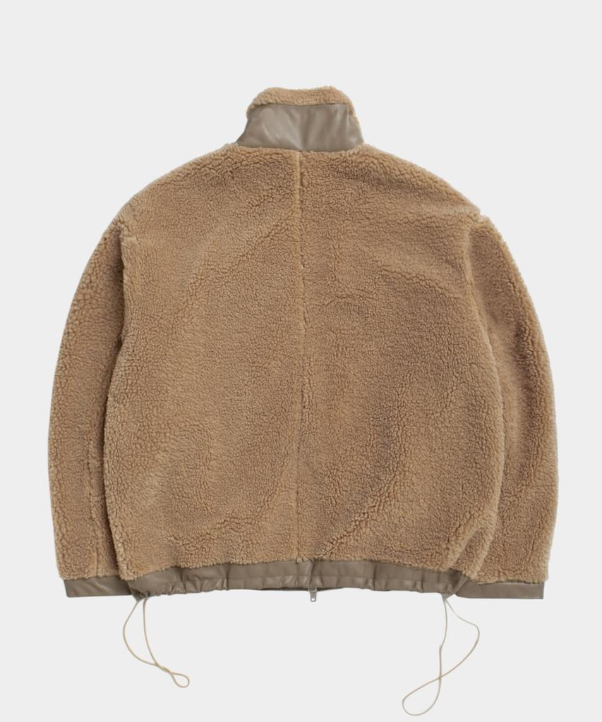 Dreamworld Shearling Half Zip Jumper (Beige)