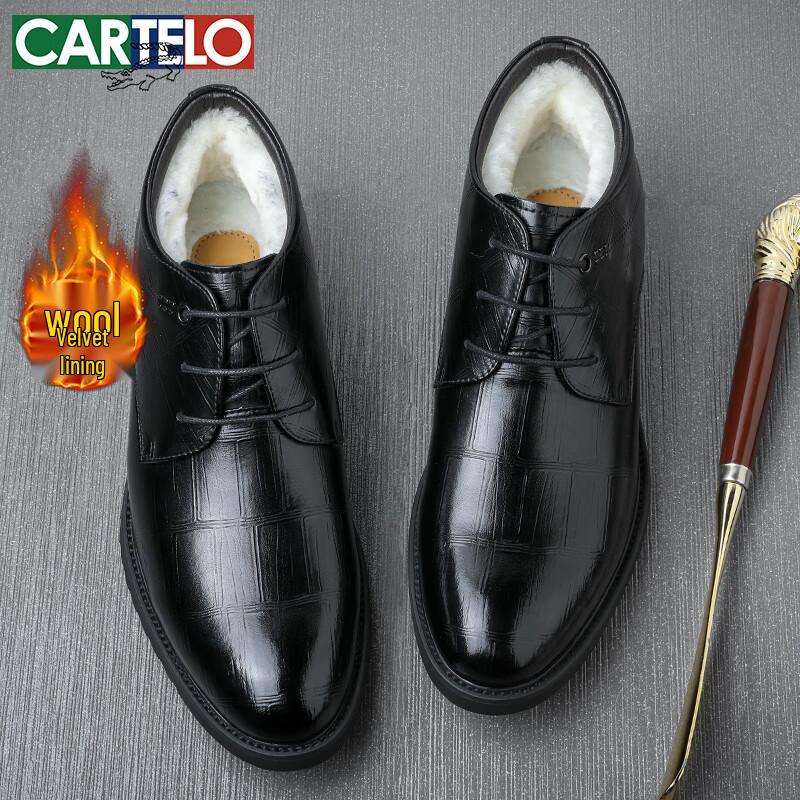 Cartelo Men's British Style Leather Winter Boots