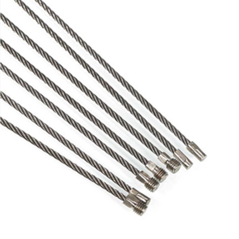 Wire Keychain Cable 5.91 Inch Stainless Steel for Key Ring Loop for Outdoor Hiking Luggage Tags