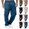 Men's Cargo Pants Outdoor Casual Loose Fit Straight Leg Multi-Pocket Work Pants
