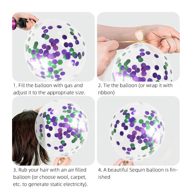 Mermaid Latex Balloons Confetti Air Helium Globos Disposable Tableware for 1st Kids Girl Mermaid Theme Birthday Party Decoration